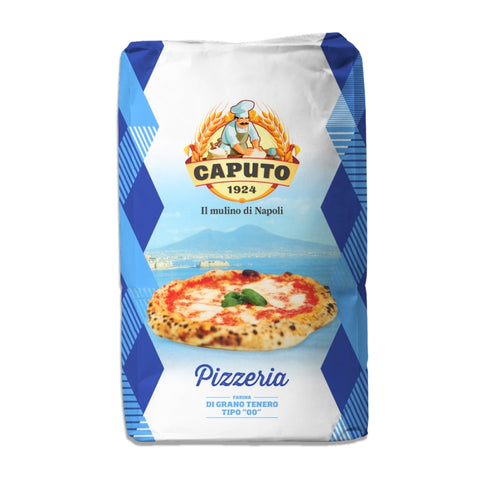 Bag of Caputo flour with a pizza illustration on a white background