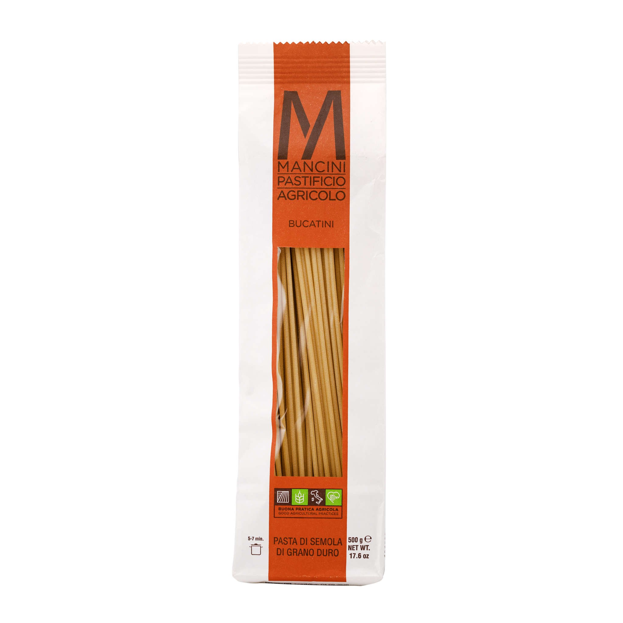 Bucatini Cello Bag Pasta – Mancini | Gourmail – Ace Endico Gourmail