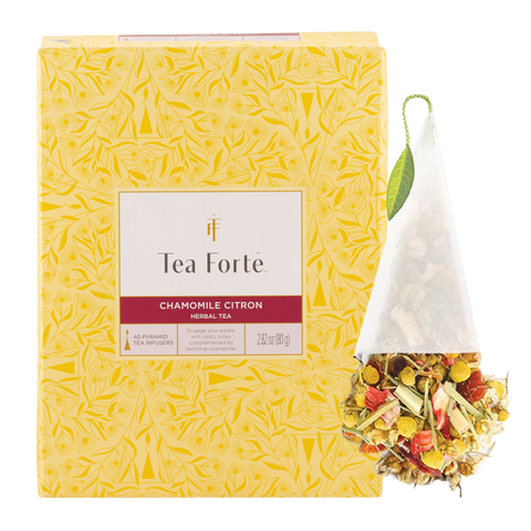 Box of Tea Forte Chamomile Citron Herbal Tea.