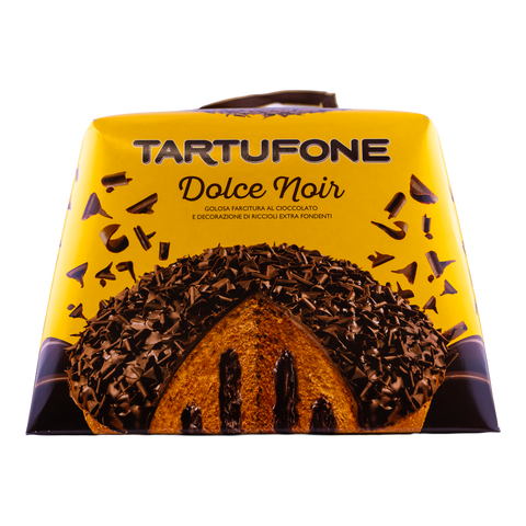 Tartufone Dolce Noir chocolate dessert packaging on a white background