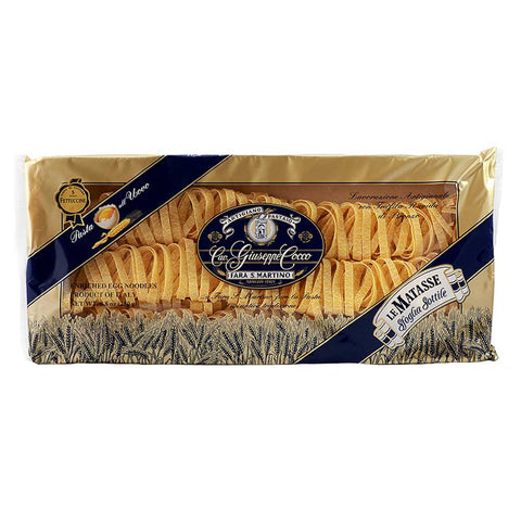 Package of pasta with brand logos on a white background