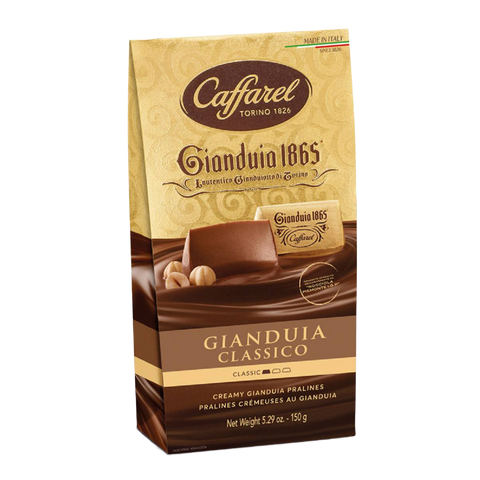 Caffarel Gianduia 1865 chocolate packaging on a white background