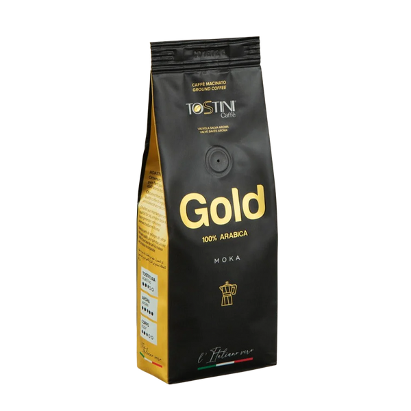 Tostini Gold coffee package on a white background