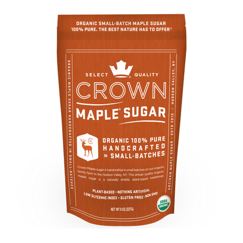 Bag of Crown Maple Sugar on a white background