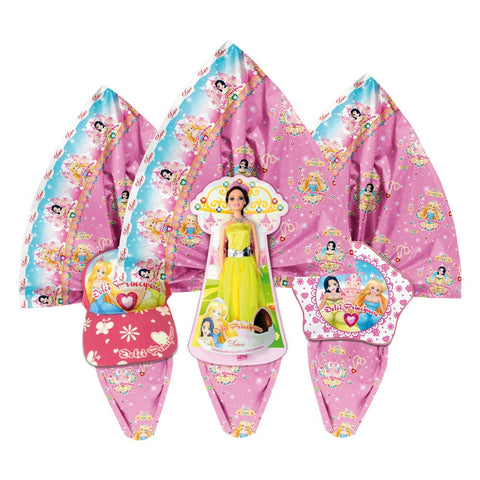 Pink children's outfit with princess-themed graphics on a white background