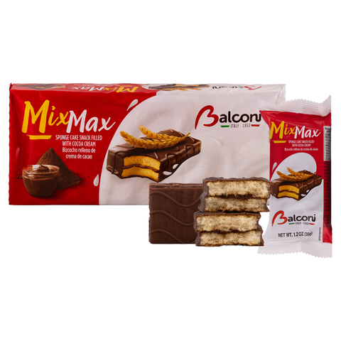 Balconi MixMax snack bars packaging on a white background