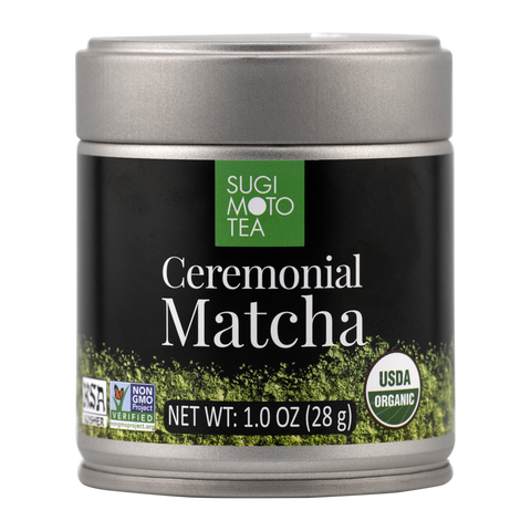 Sugimoto Tea Ceremonial Matcha container on a white background