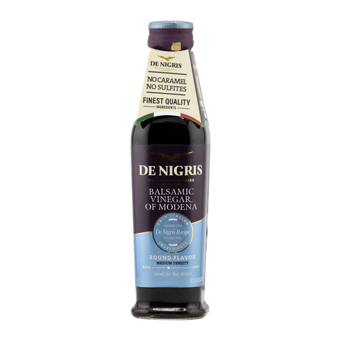 Bottle of De Nigris Balsamic Vinegar of Modena on a white background