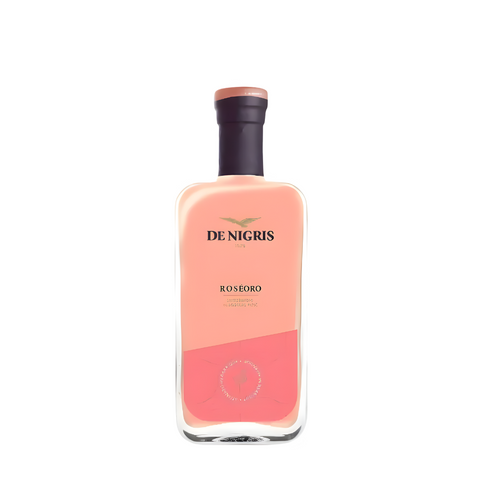 De Nigris Roséoro bottle on a white background