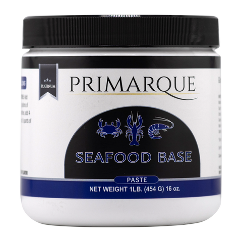 Jar of Primarque Seafood Base Paste on a white background
