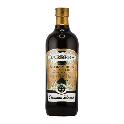 Bottle of Barbera extra virgin olive oil on a white background