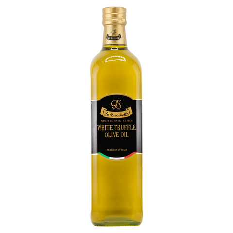 Bottle of White Truffle Olive Oil on a white background